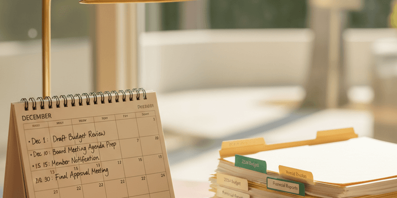 HOA Year-End Budget Approval Calendar