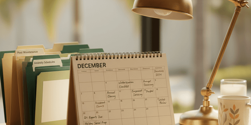 HOA Pool and Amenity Seasonal Operations Calendar
