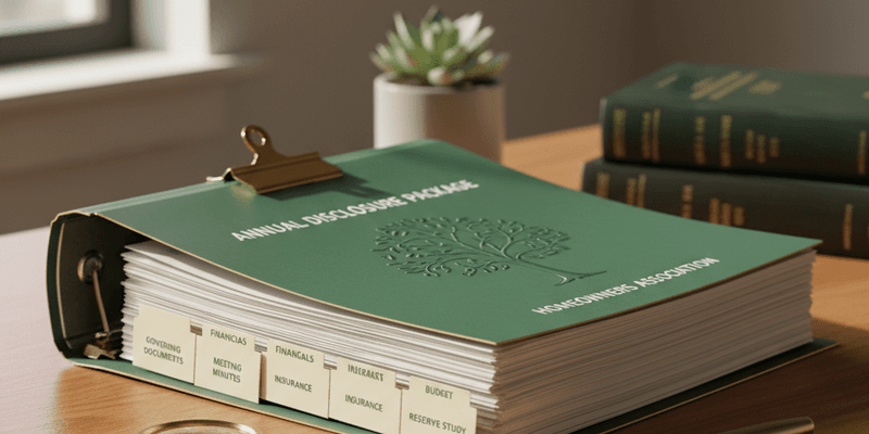 HOA Annual Disclosure Package Checklist