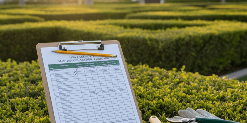 HOA Landscape Maintenance Vendor Scorecard